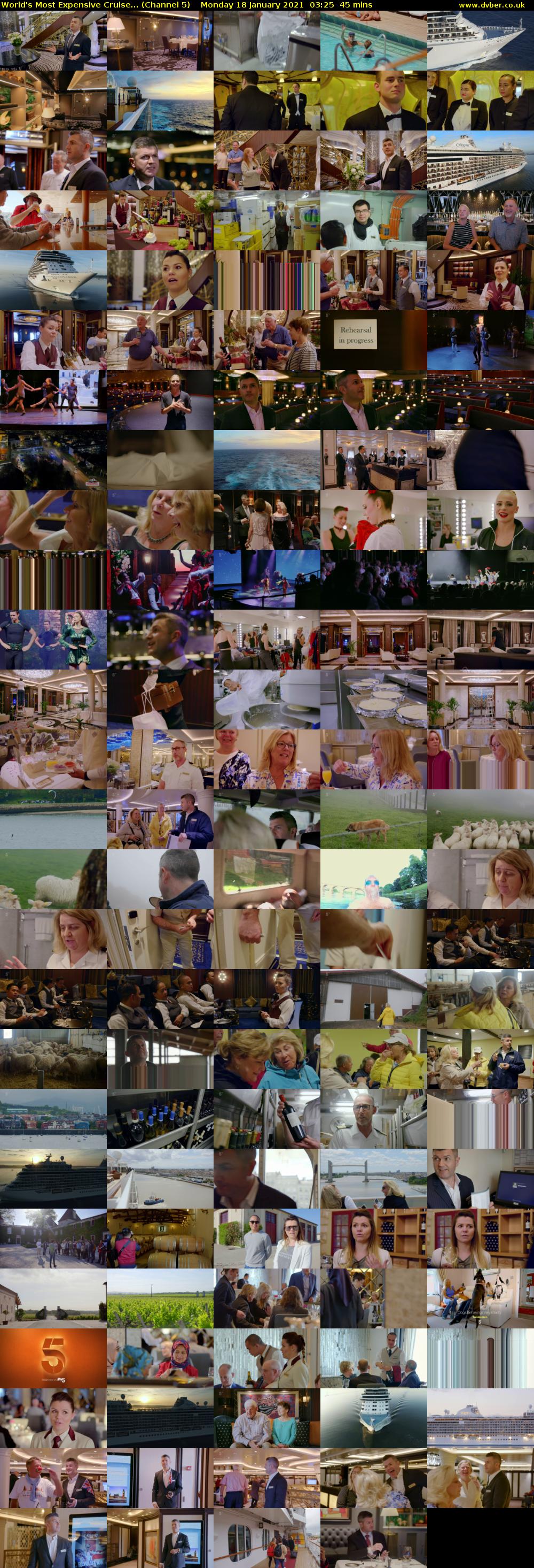 World's Most Expensive Cruise... (Channel 5) Monday 18 January 2021 03:25 - 04:10
