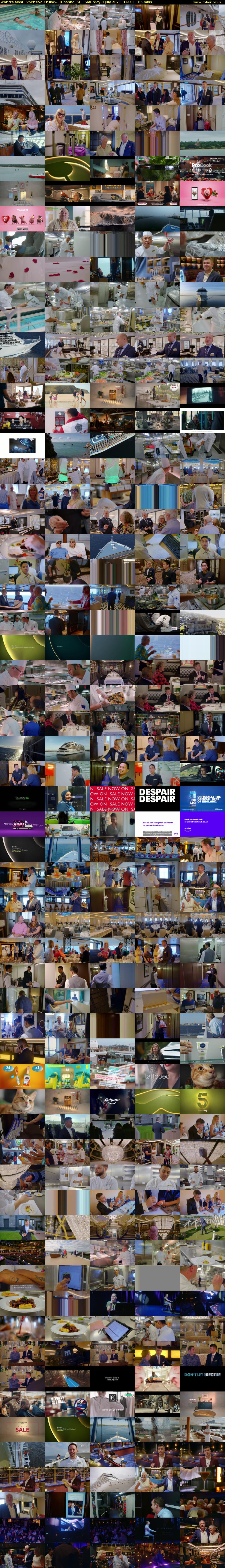 World's Most Expensive Cruise... (Channel 5) Saturday 3 July 2021 14:20 - 16:05