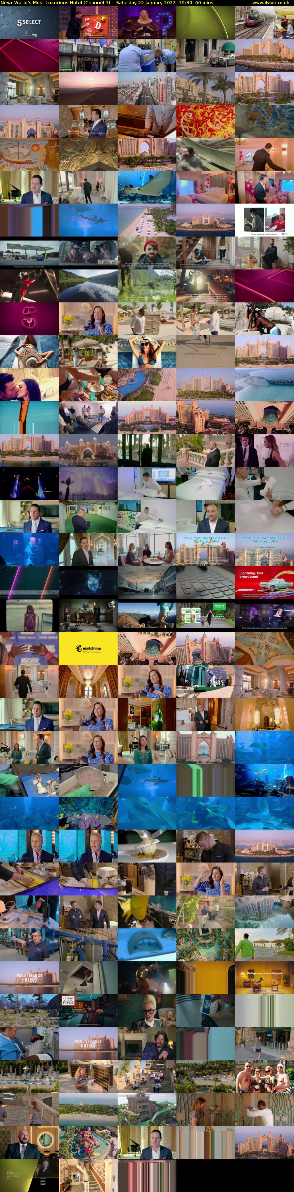 World's Most Luxurious Hotel (Channel 5) Saturday 22 January 2022 19:30 - 20:30