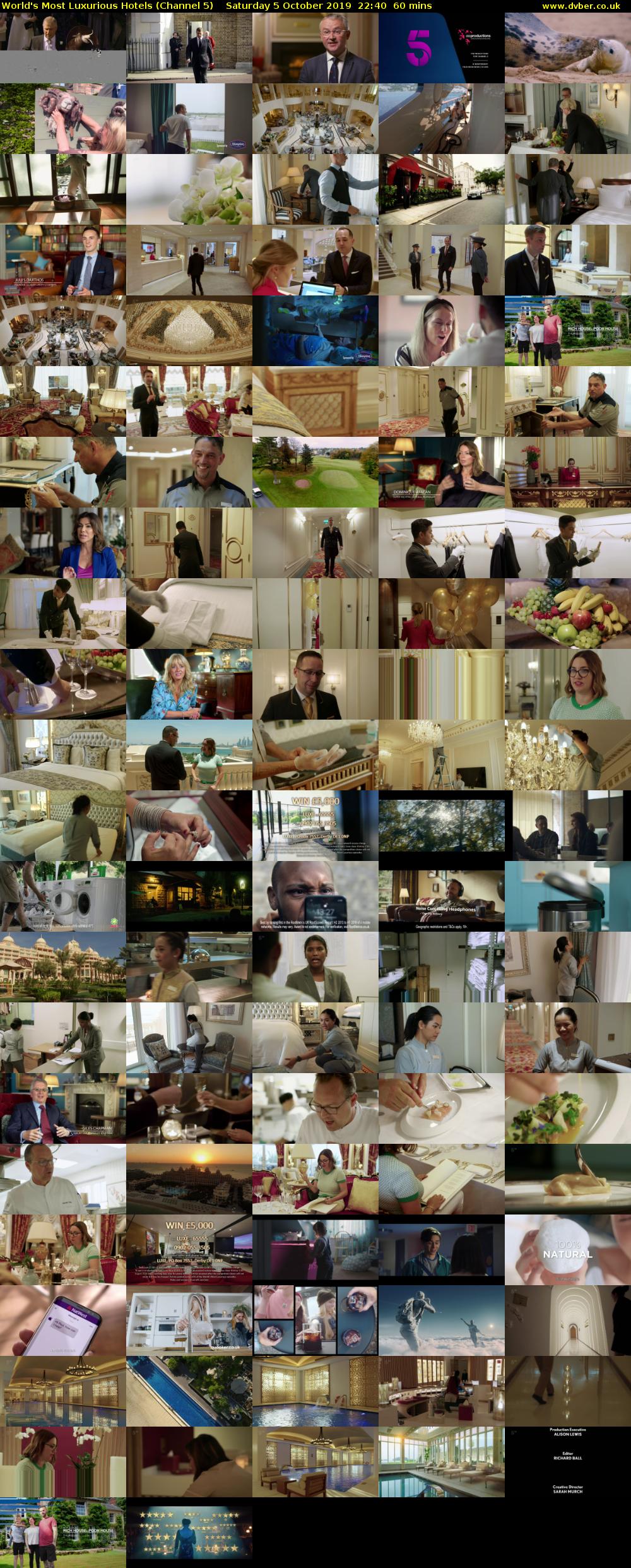 World's Most Luxurious Hotels (Channel 5) Saturday 5 October 2019 22:40 - 23:40