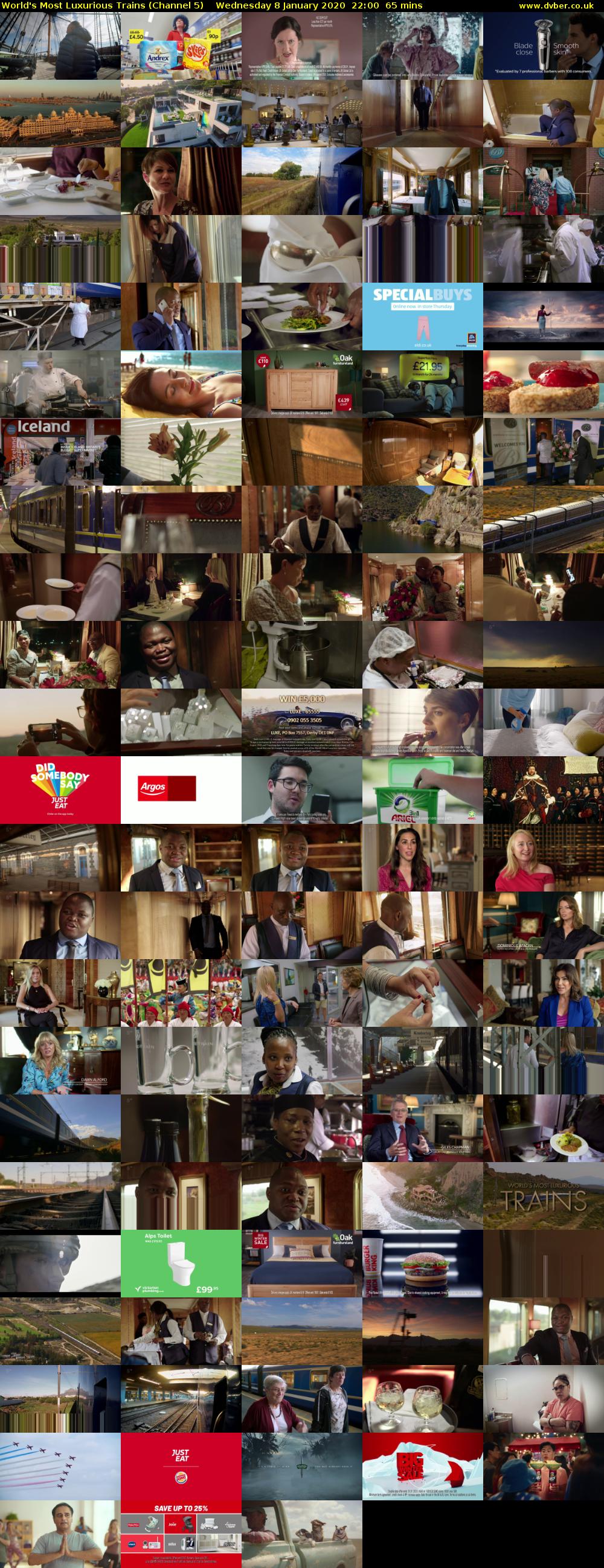 World's Most Luxurious Trains (Channel 5) Wednesday 8 January 2020 22:00 - 23:05