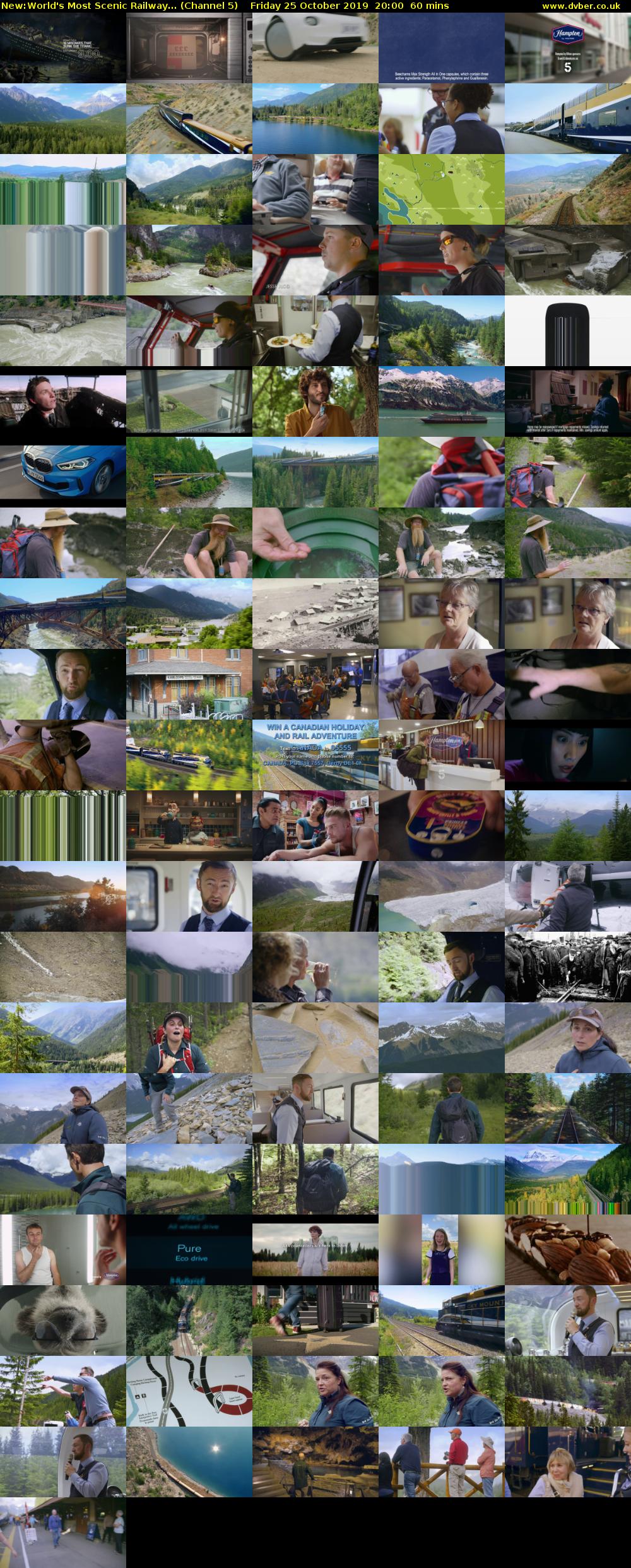 World's Most Scenic Railway... (Channel 5) Friday 25 October 2019 20:00 - 21:00