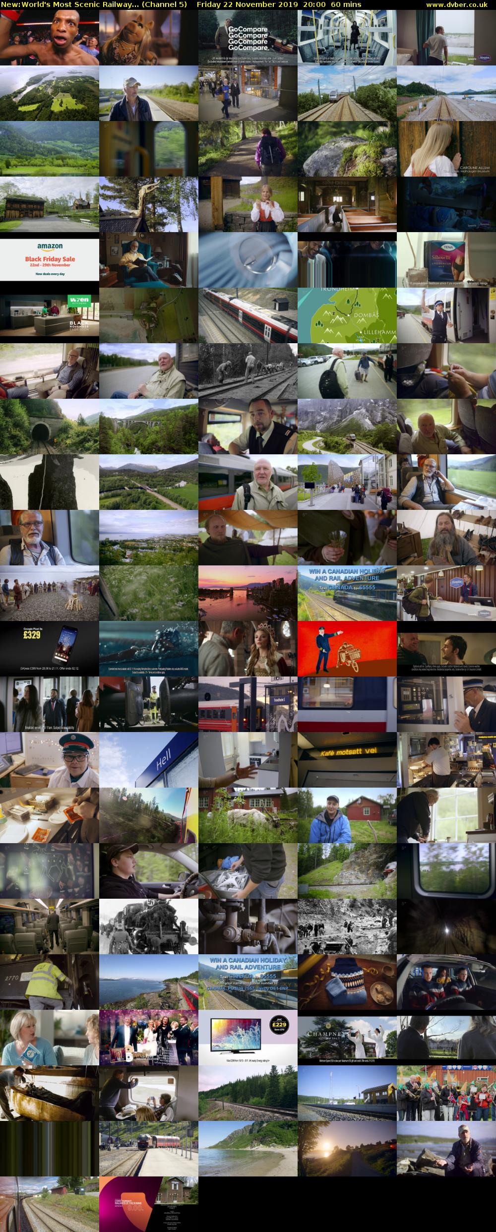 World's Most Scenic Railway... (Channel 5) Friday 22 November 2019 20:00 - 21:00