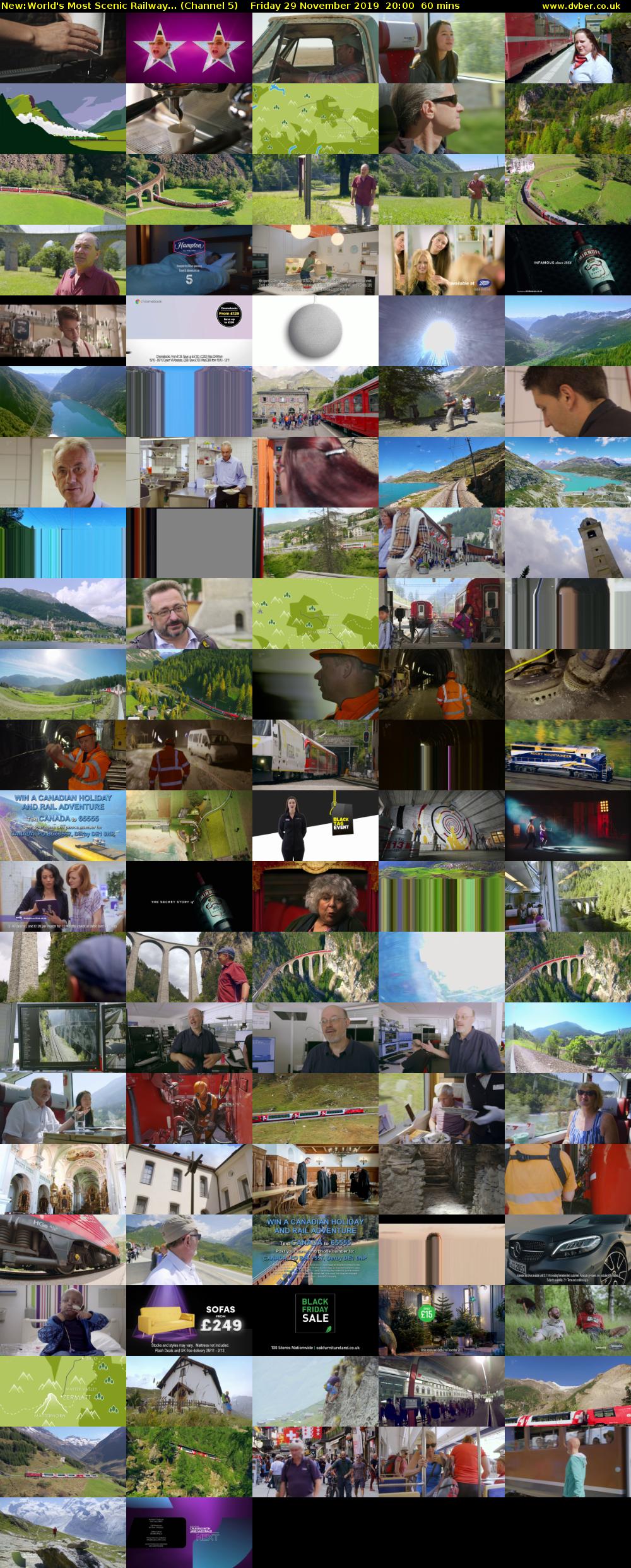 World's Most Scenic Railway... (Channel 5) Friday 29 November 2019 20:00 - 21:00
