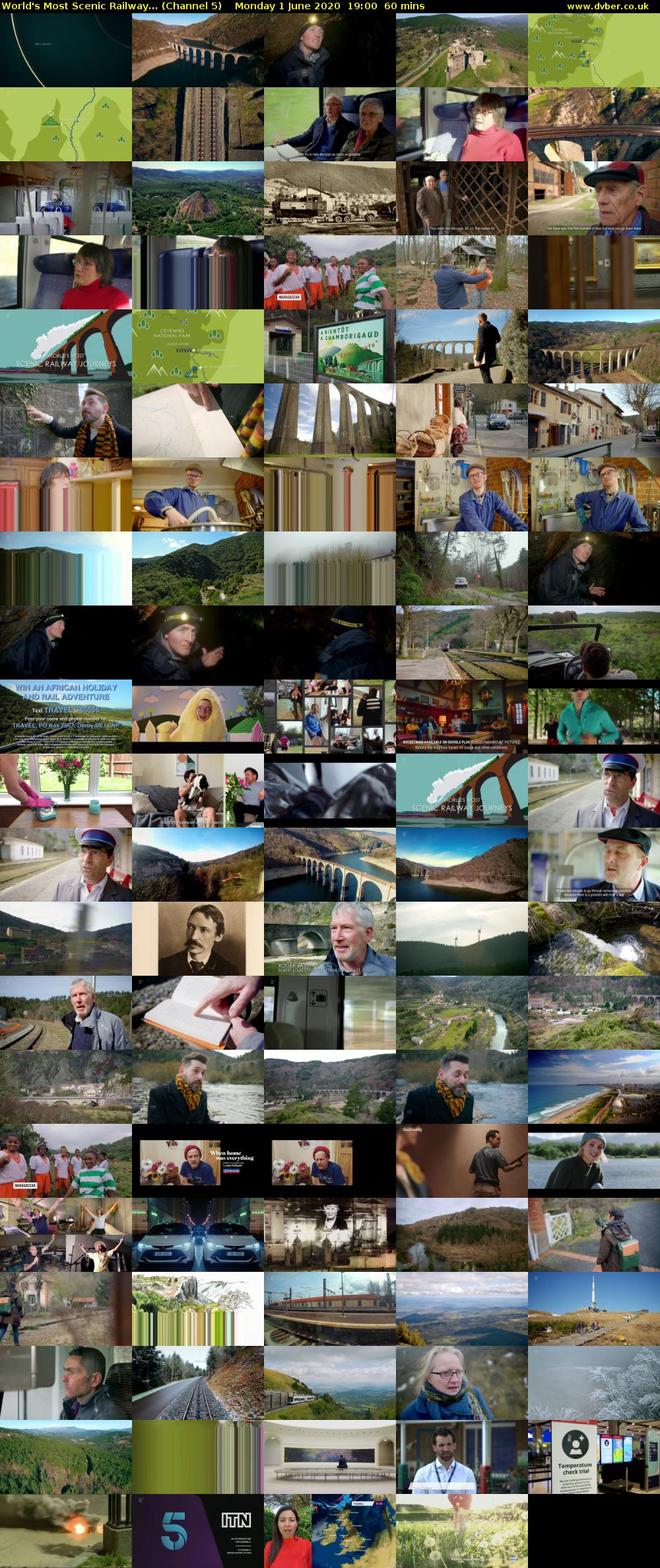 World's Most Scenic Railway... (Channel 5) Monday 1 June 2020 19:00 - 20:00