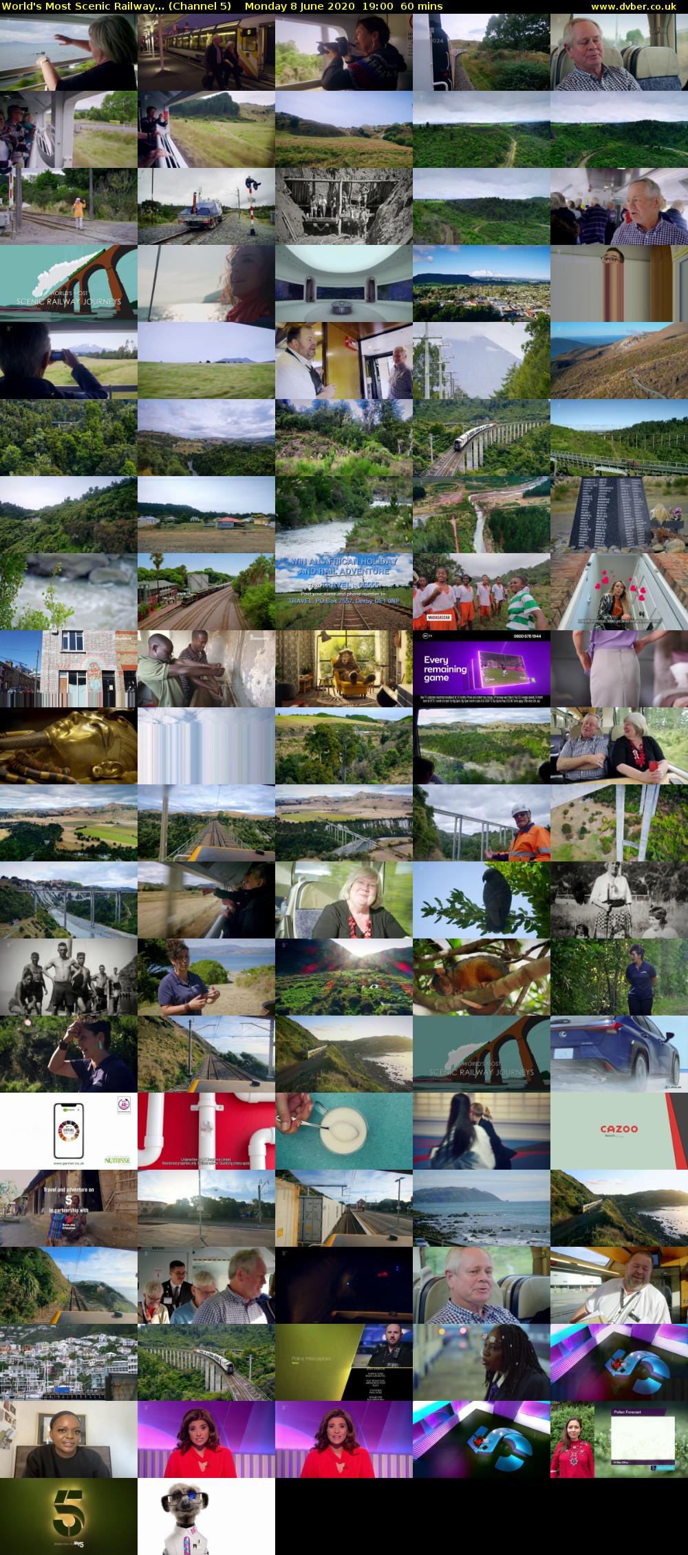 World's Most Scenic Railway... (Channel 5) Monday 8 June 2020 19:00 - 20:00
