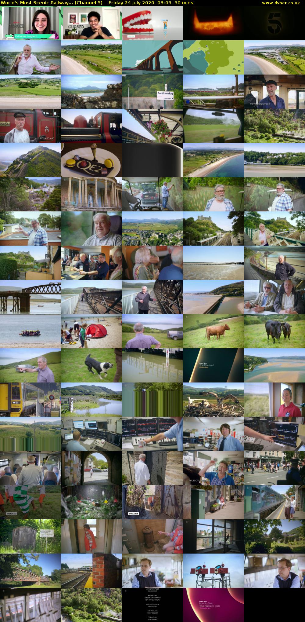 World's Most Scenic Railway... (Channel 5) Friday 24 July 2020 03:05 - 03:55