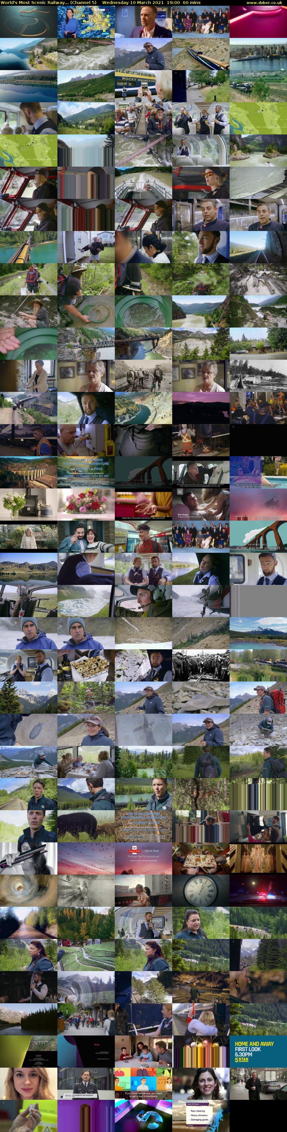 World's Most Scenic Railway... (Channel 5) Wednesday 10 March 2021 19:00 - 20:00