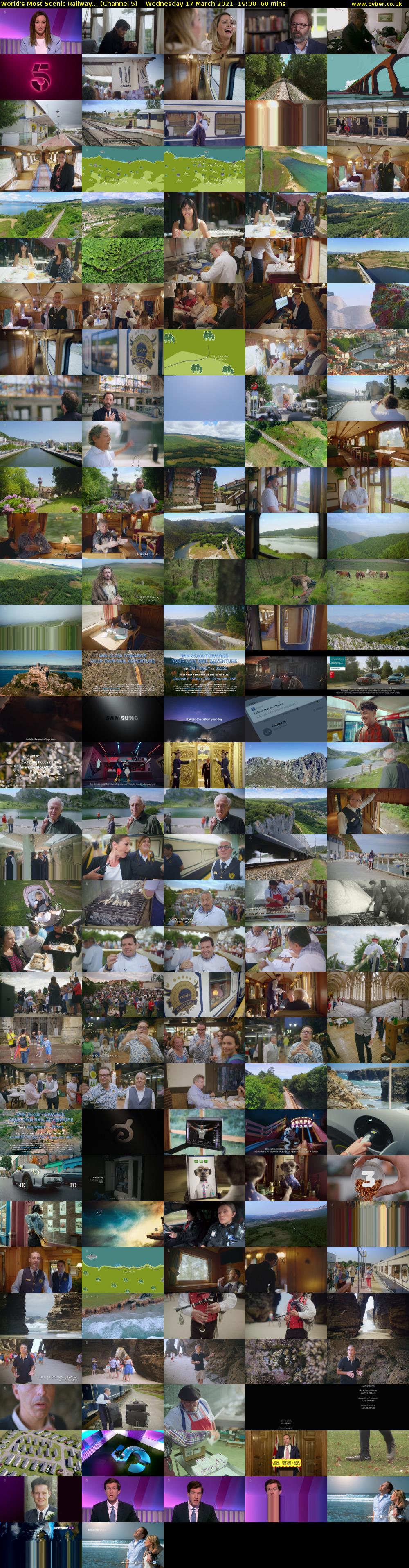 World's Most Scenic Railway... (Channel 5) Wednesday 17 March 2021 19:00 - 20:00