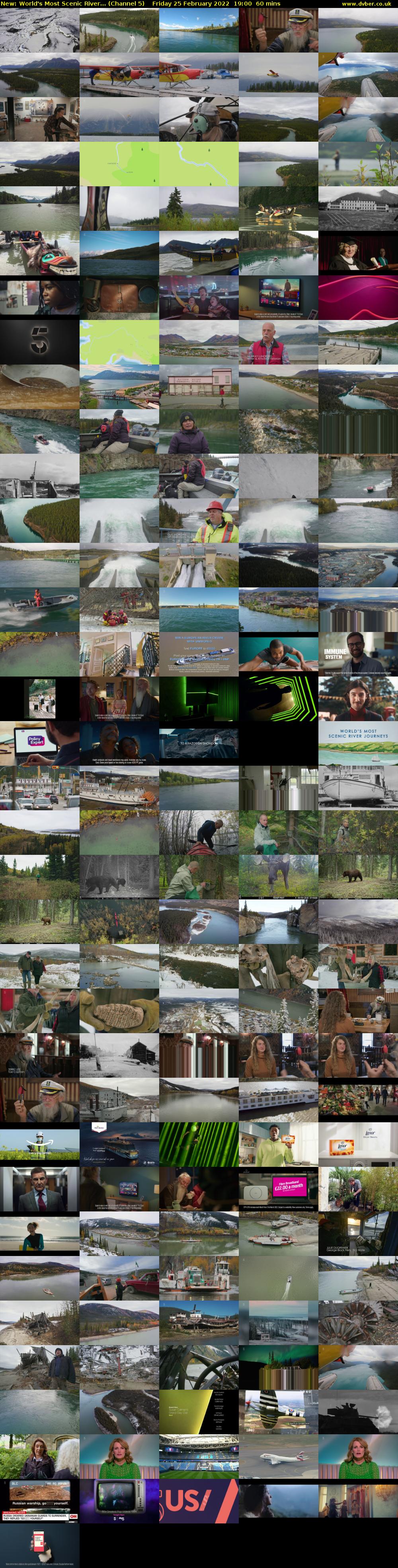World's Most Scenic River... (Channel 5) Friday 25 February 2022 19:00 - 20:00