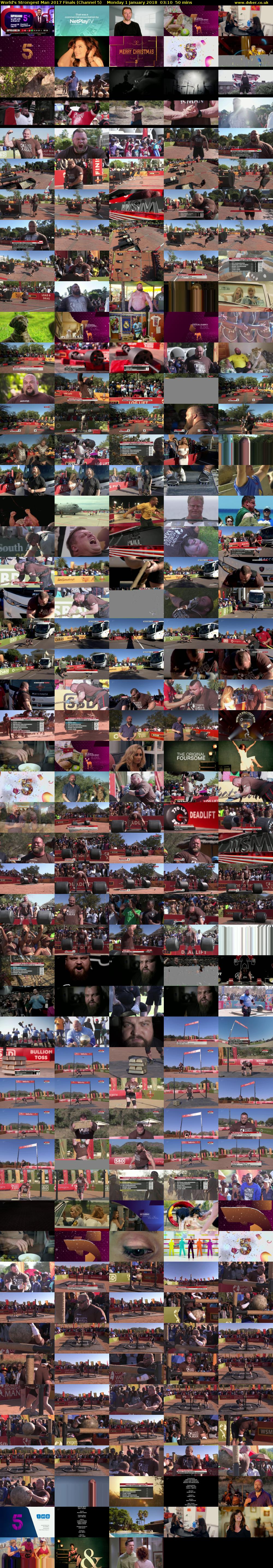 World's Strongest Man 2017 Finals (Channel 5) Monday 1 January 2018 03:10 - 04:00