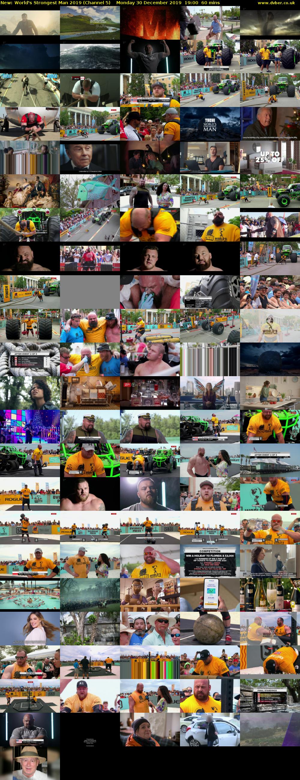 World's Strongest Man 2019 (Channel 5) Monday 30 December 2019 19:00 - 20:00