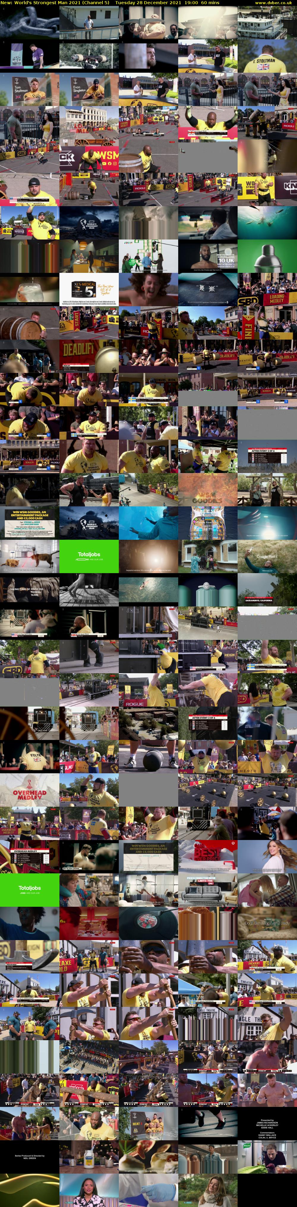 World's Strongest Man 2021 (Channel 5) Tuesday 28 December 2021 19:00 - 20:00