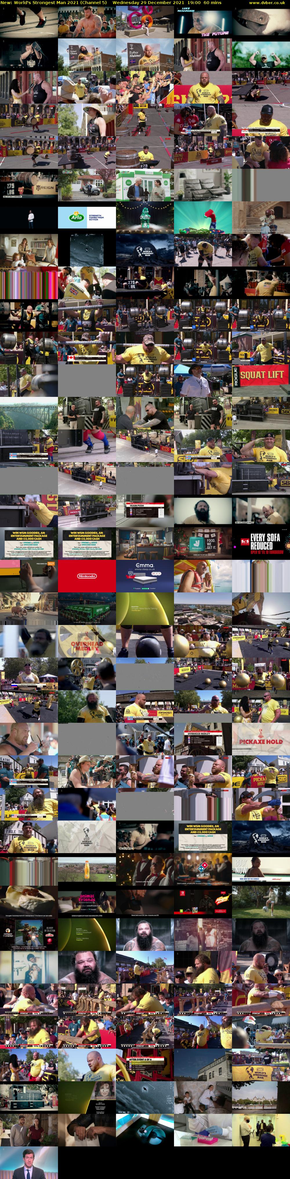 World's Strongest Man 2021 (Channel 5) Wednesday 29 December 2021 19:00 - 20:00
