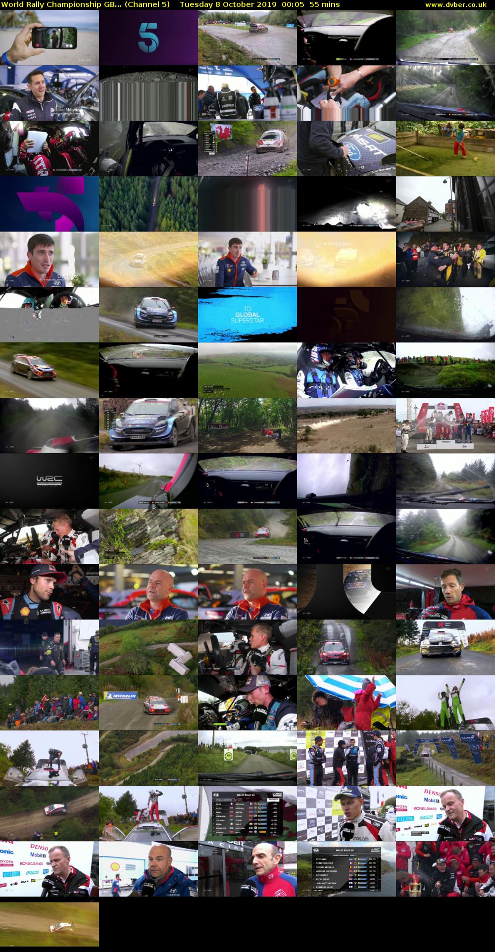 World Rally Championship GB... (Channel 5) Tuesday 8 October 2019 00:05 - 01:00