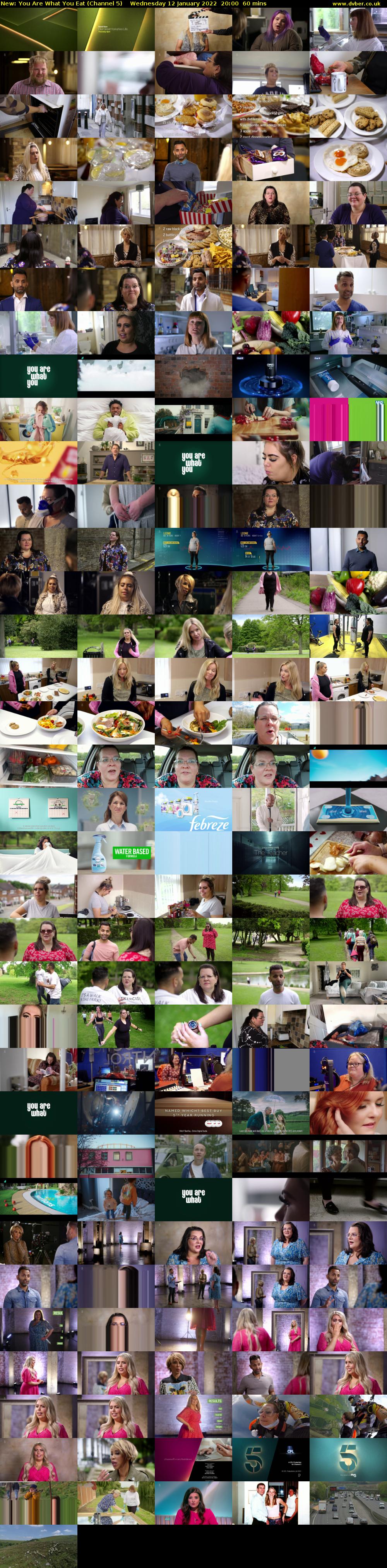 You Are What You Eat (Channel 5) Wednesday 12 January 2022 20:00 - 21:00