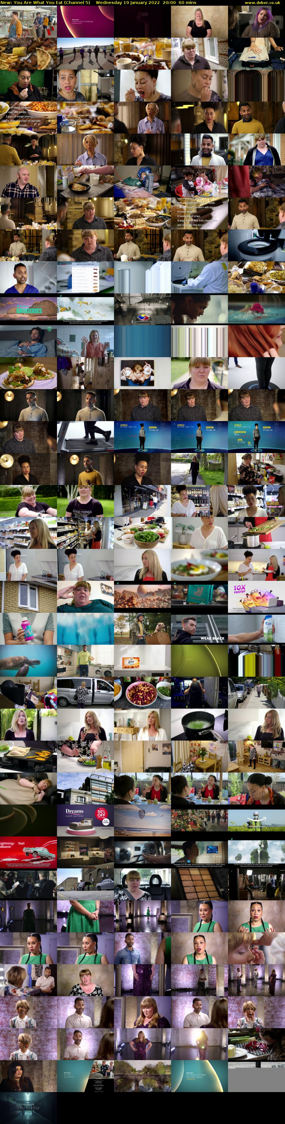 You Are What You Eat (Channel 5) Wednesday 19 January 2022 20:00 - 21:00