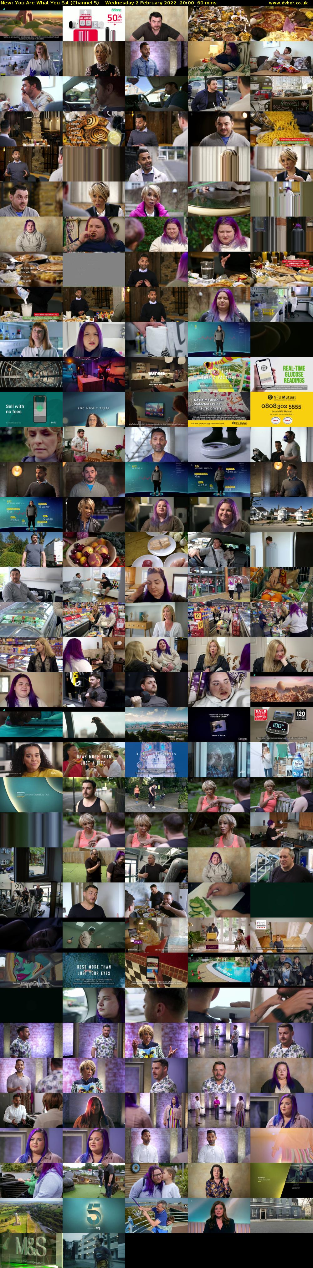 You Are What You Eat (Channel 5) Wednesday 2 February 2022 20:00 - 21:00