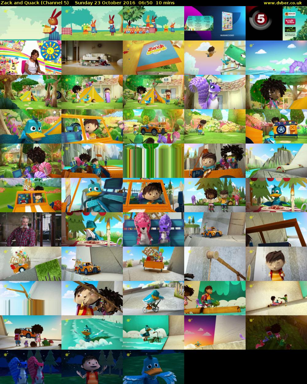 Zack and Quack (Channel 5) Sunday 23 October 2016 06:50 - 07:00