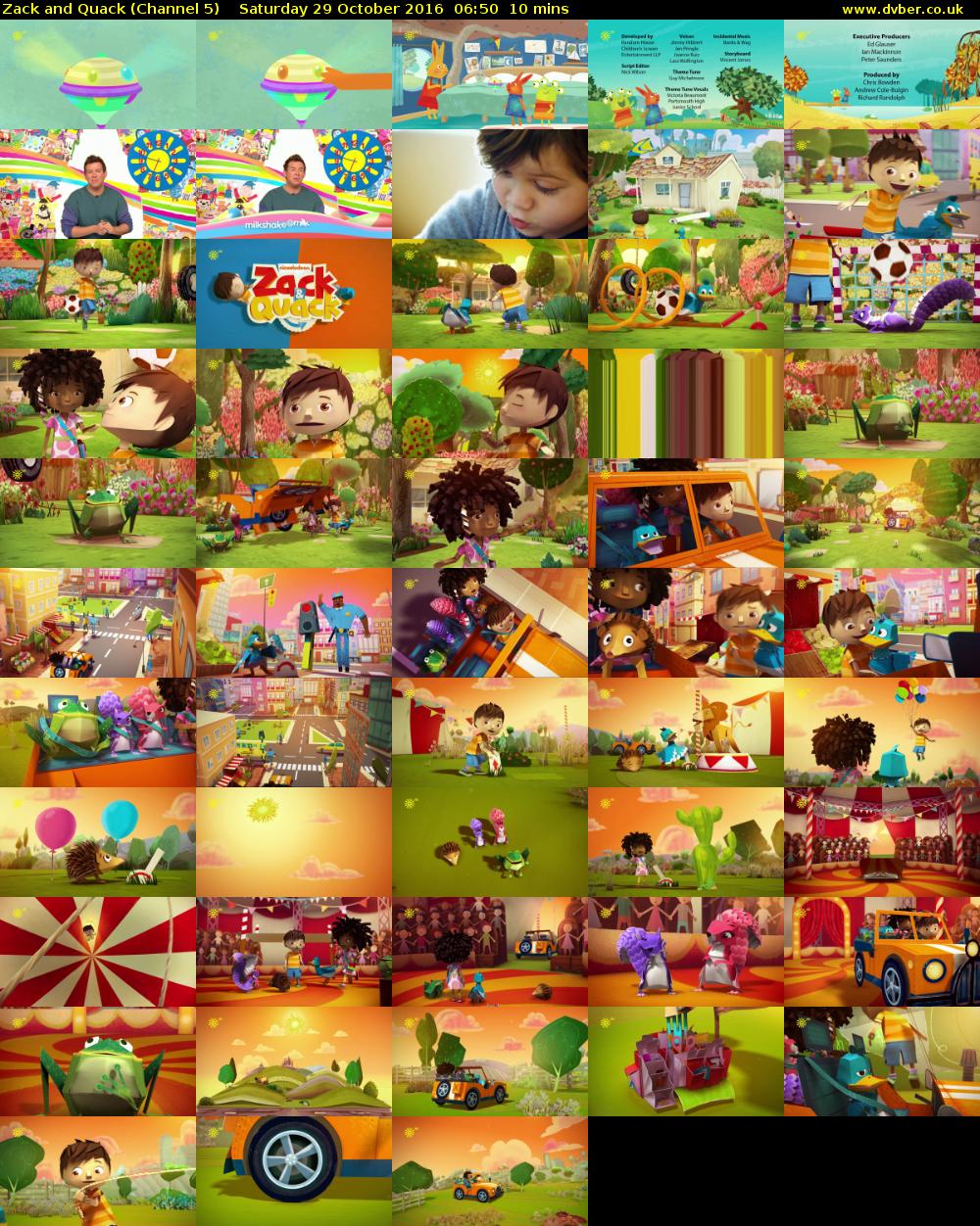 Zack and Quack (Channel 5) Saturday 29 October 2016 06:50 - 07:00