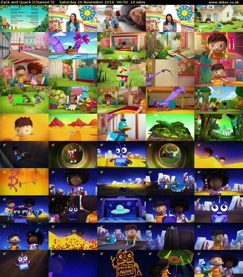 Zack and Quack (Channel 5) Saturday 26 November 2016 06:50 - 07:00