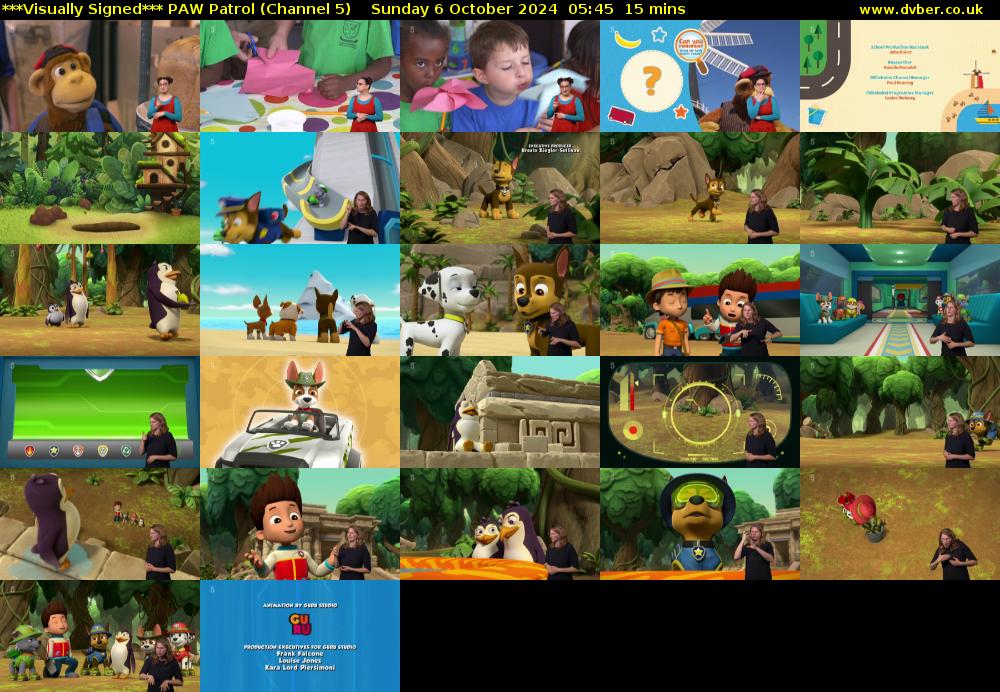 ***Visually Signed*** PAW Patrol (Channel 5) Sunday 6 October 2024 05:45 - 06:00