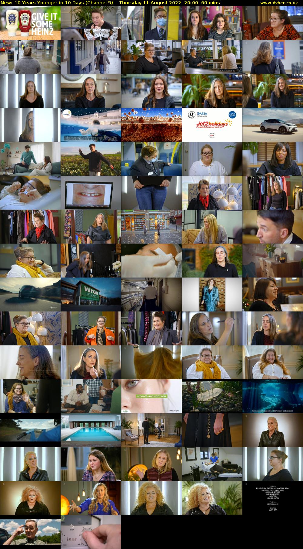 10 Years Younger in 10 Days (Channel 5) Thursday 11 August 2022 20:00 - 21:00