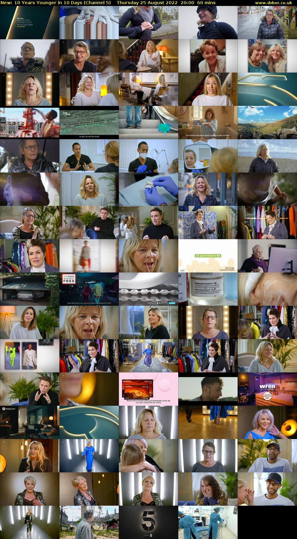 10 Years Younger in 10 Days (Channel 5) Thursday 25 August 2022 20:00 - 21:00