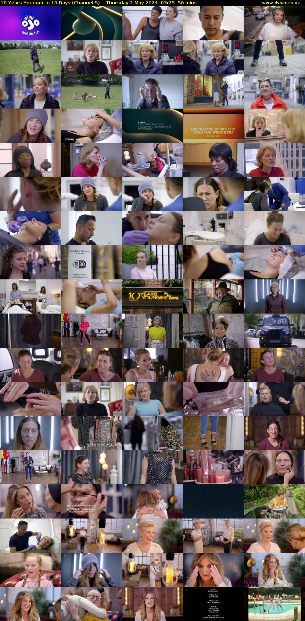 10 Years Younger in 10 Days (Channel 5) Thursday 2 May 2024 03:25 - 04:15
