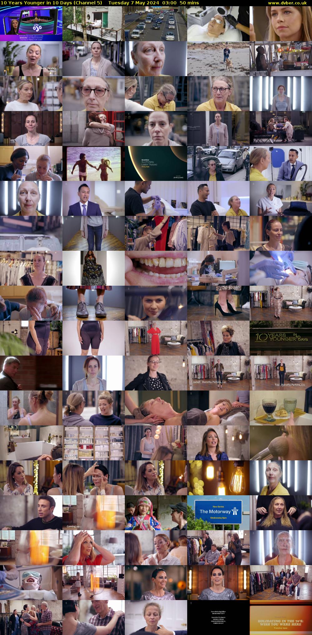 10 Years Younger in 10 Days (Channel 5) Tuesday 7 May 2024 03:00 - 03:50