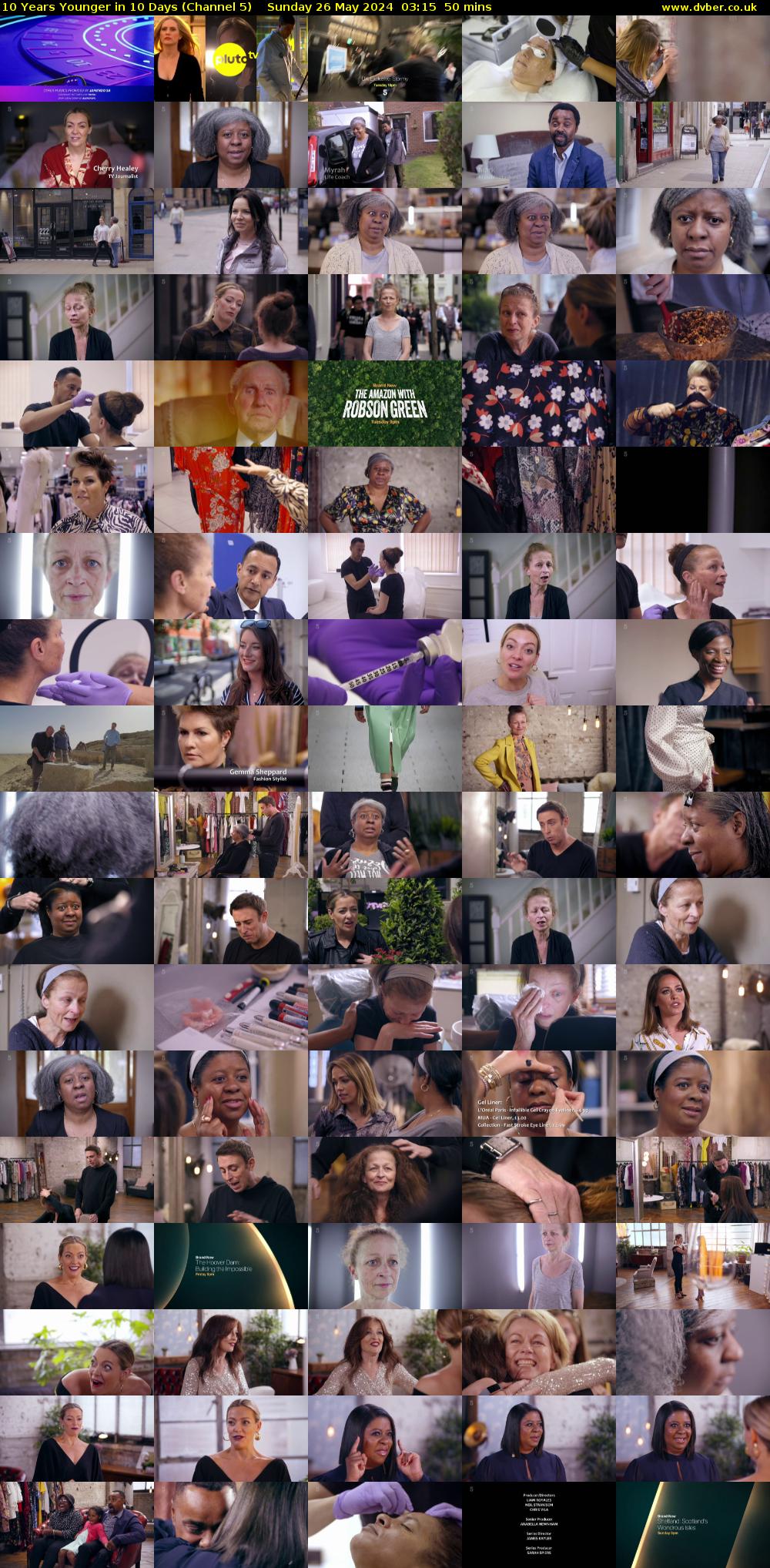 10 Years Younger in 10 Days (Channel 5) Sunday 26 May 2024 03:15 - 04:05