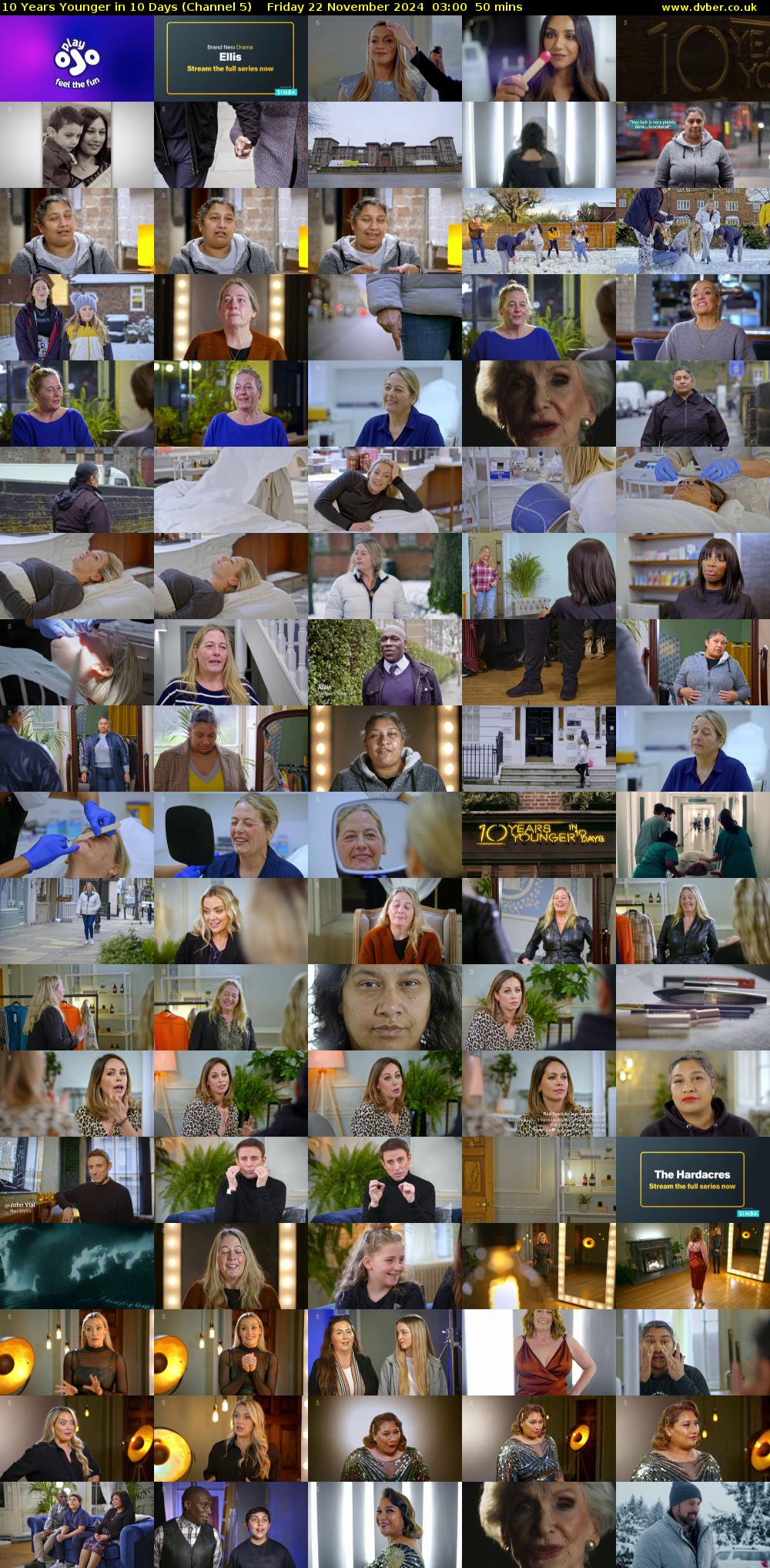 10 Years Younger in 10 Days (Channel 5) Friday 22 November 2024 03:00 - 03:50