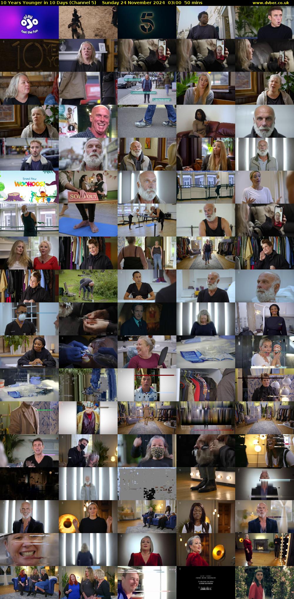 10 Years Younger in 10 Days (Channel 5) Sunday 24 November 2024 03:00 - 03:50