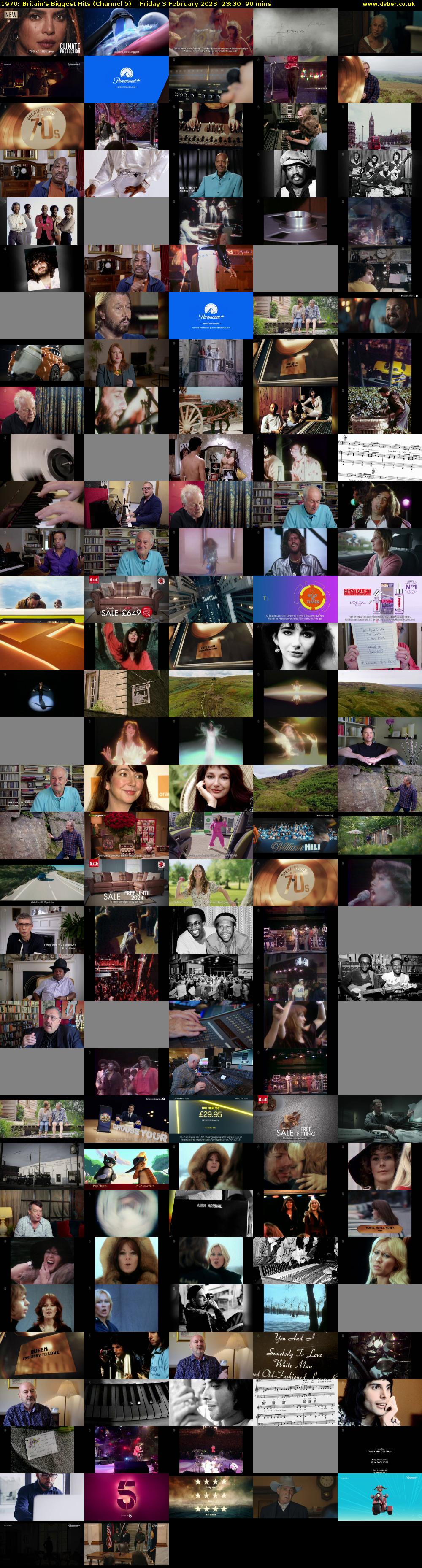 1970: Britain's Biggest Hits (Channel 5) Friday 3 February 2023 23:30 - 01:00