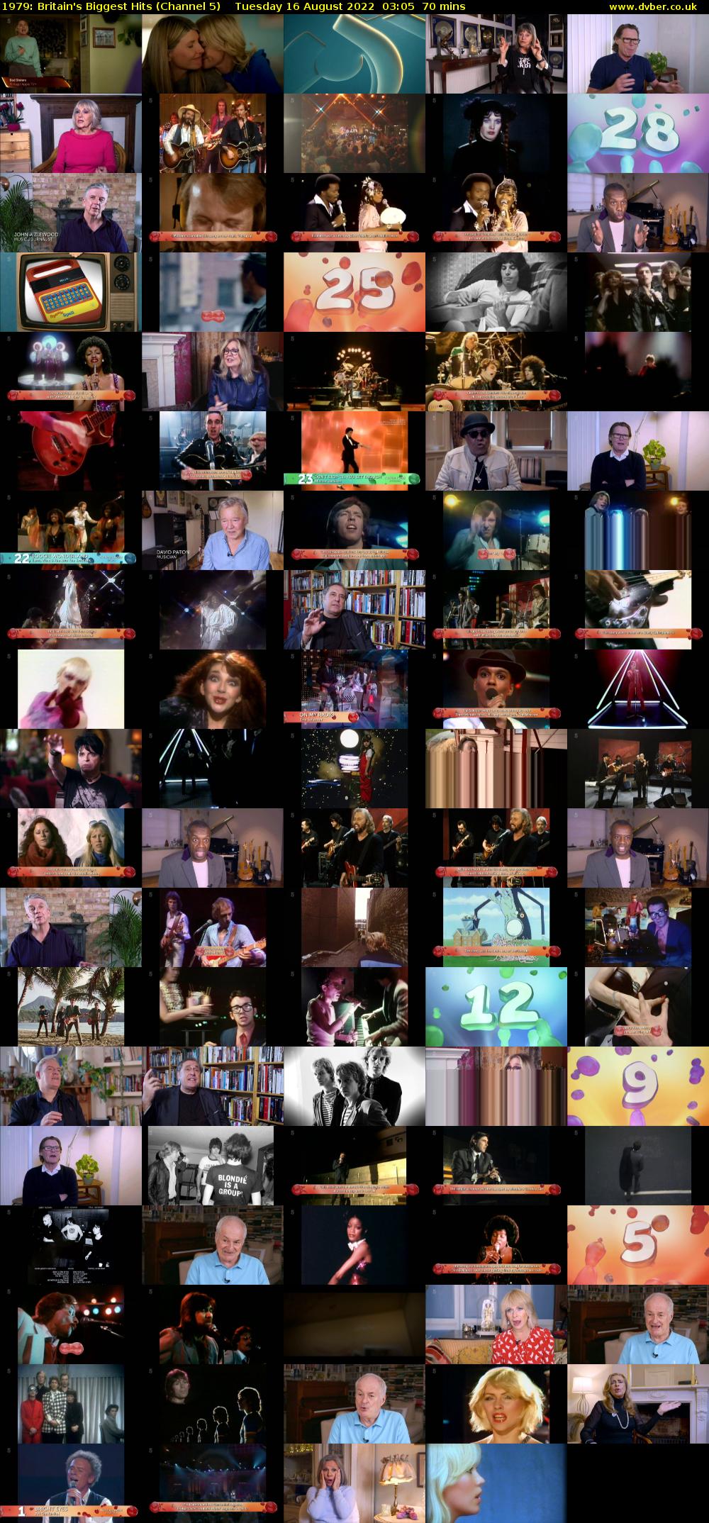 1979: Britain's Biggest Hits (Channel 5) Tuesday 16 August 2022 03:05 - 04:15