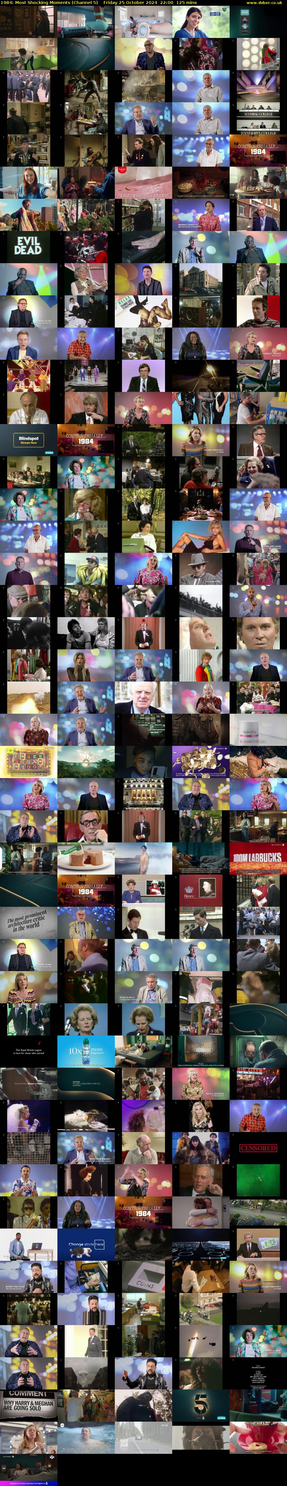 1984: Most Shocking Moments (Channel 5) Friday 25 October 2024 22:00 - 00:05