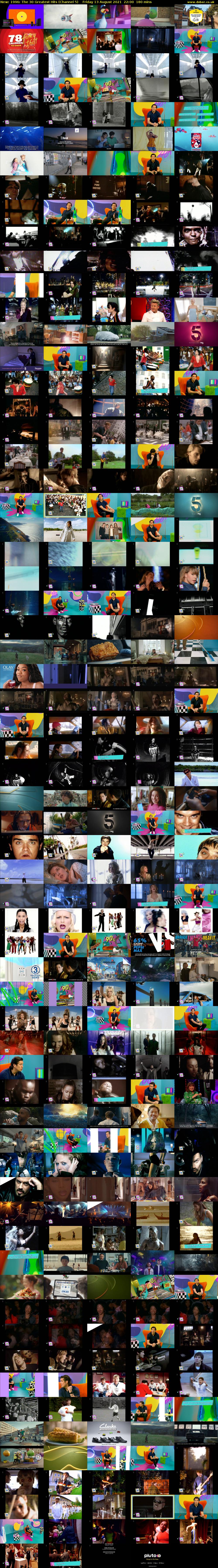 1996: The 30 Greatest Hits (Channel 5) Friday 13 August 2021 22:00 - 01:00