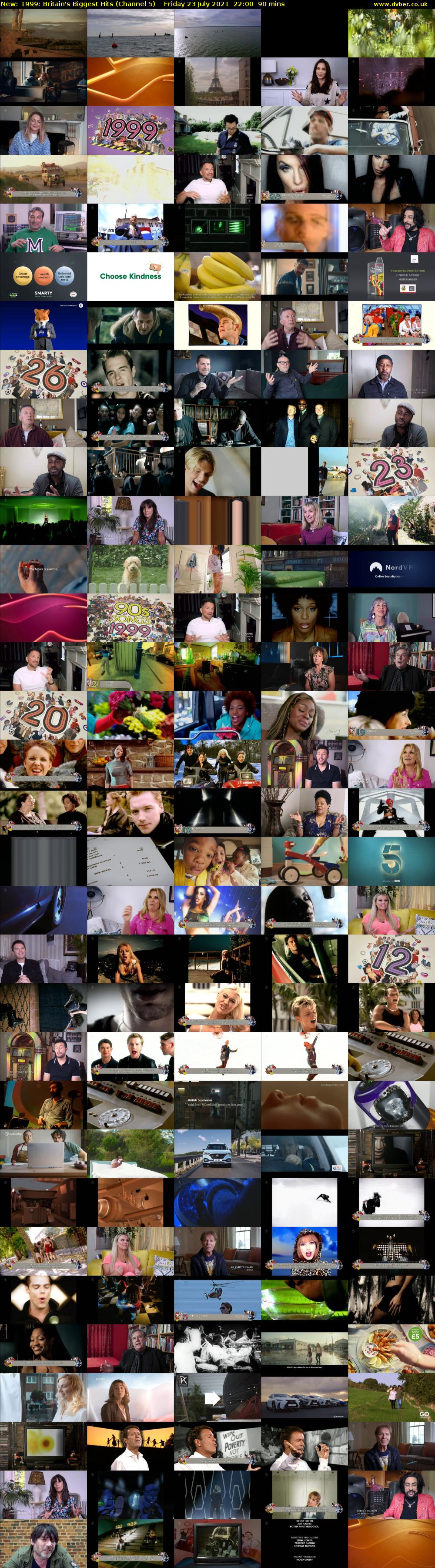 1999: Britain's Biggest Hits (Channel 5) Friday 23 July 2021 22:00 - 23:30