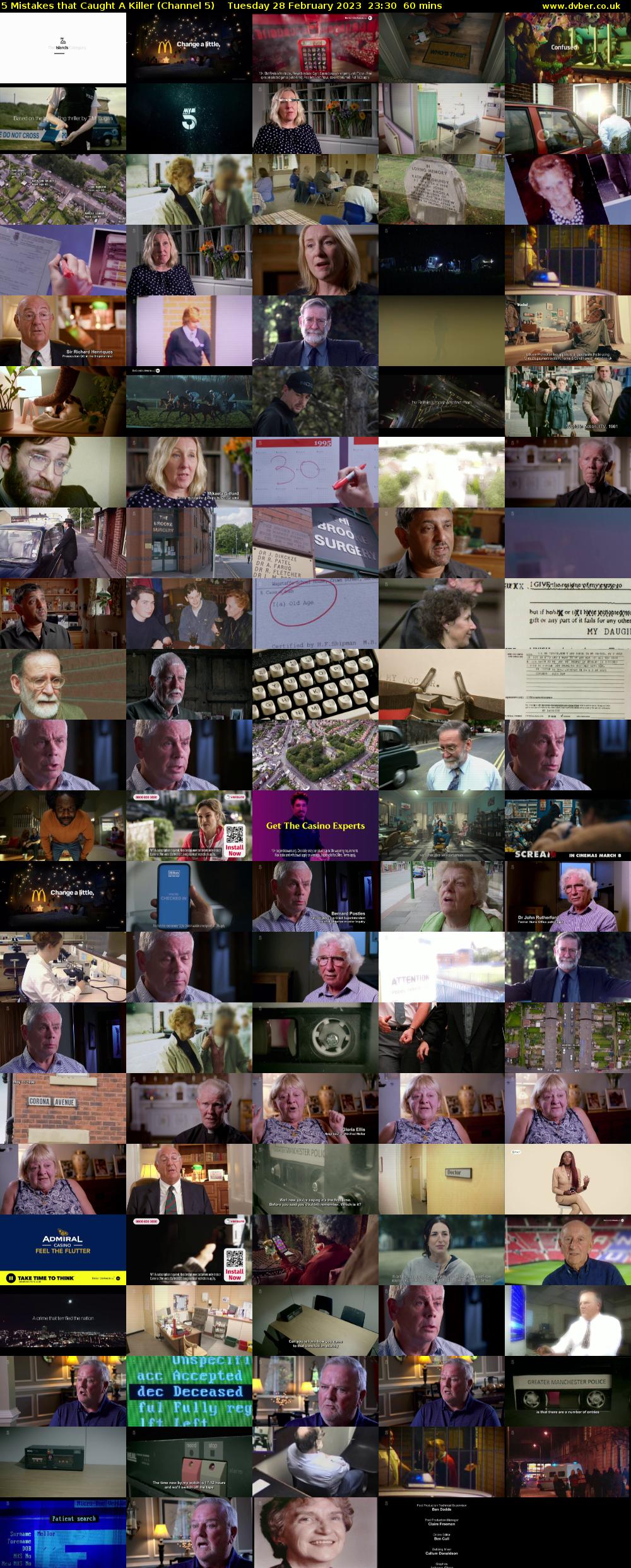 5 Mistakes that Caught A Killer (Channel 5) Tuesday 28 February 2023 23:30 - 00:30