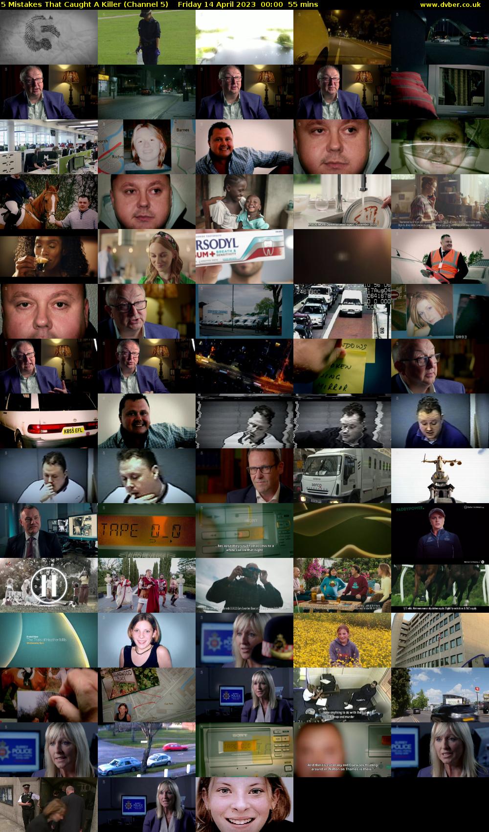 5 Mistakes that Caught A Killer (Channel 5) Friday 14 April 2023 00:00 - 00:55
