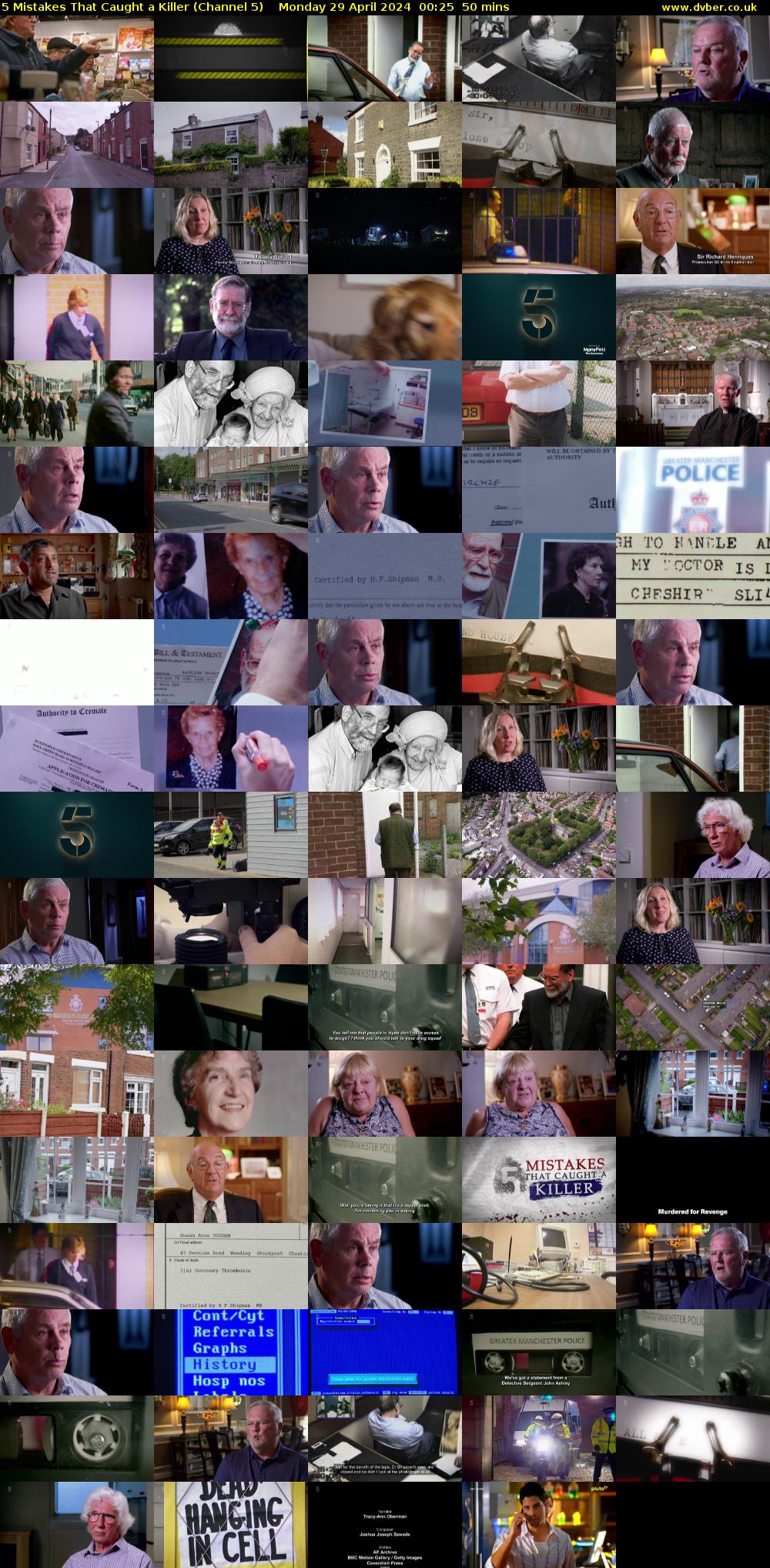 5 Mistakes that Caught A Killer (Channel 5) Monday 29 April 2024 00:25 - 01:15