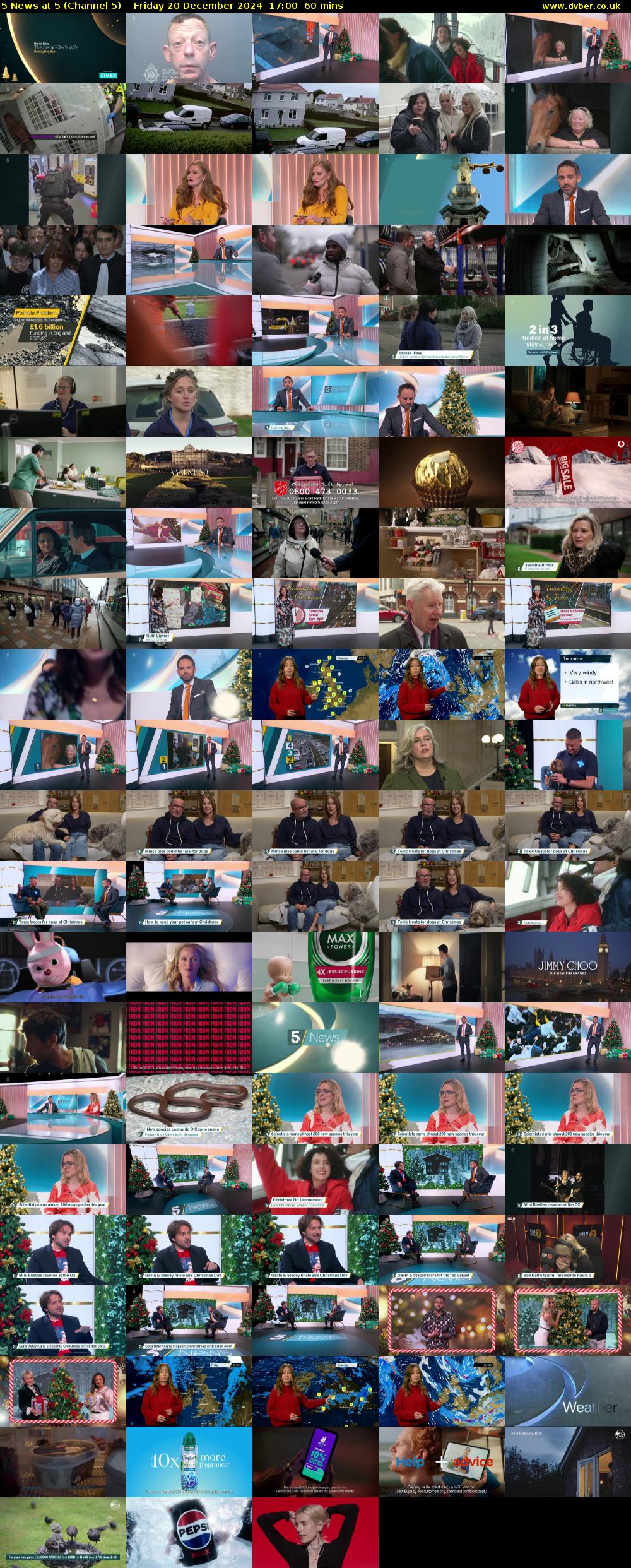 5 News At 5 (Channel 5) Friday 20 December 2024 17:00 - 18:00