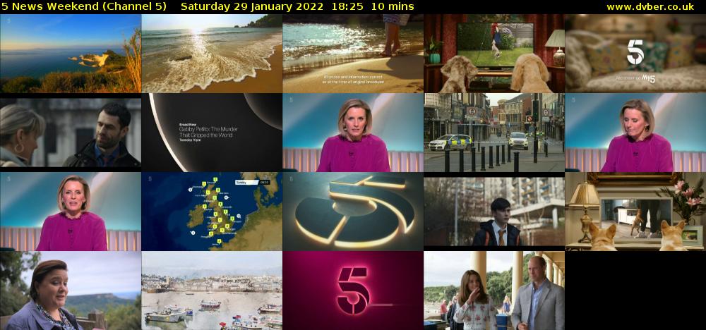 5 News Weekend (Channel 5) Saturday 29 January 2022 18:25 - 18:35