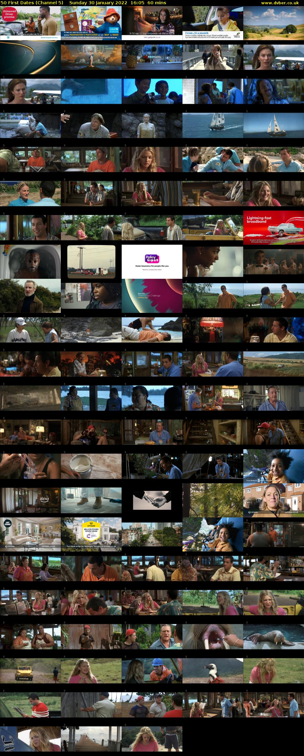 50 First Dates (Channel 5) Sunday 30 January 2022 16:05 - 17:05