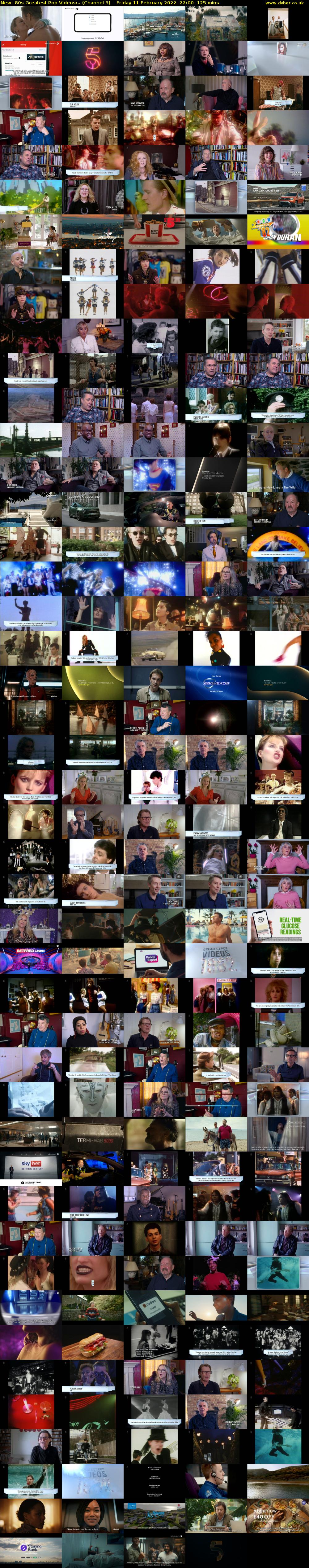 80s Greatest Pop Videos:.. (Channel 5) Friday 11 February 2022 22:00 - 00:05