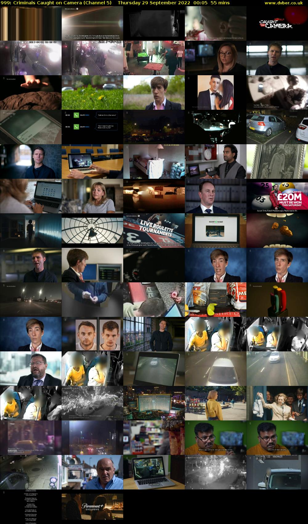 999: Criminals Caught on Camera (Channel 5) Thursday 29 September 2022 00:05 - 01:00