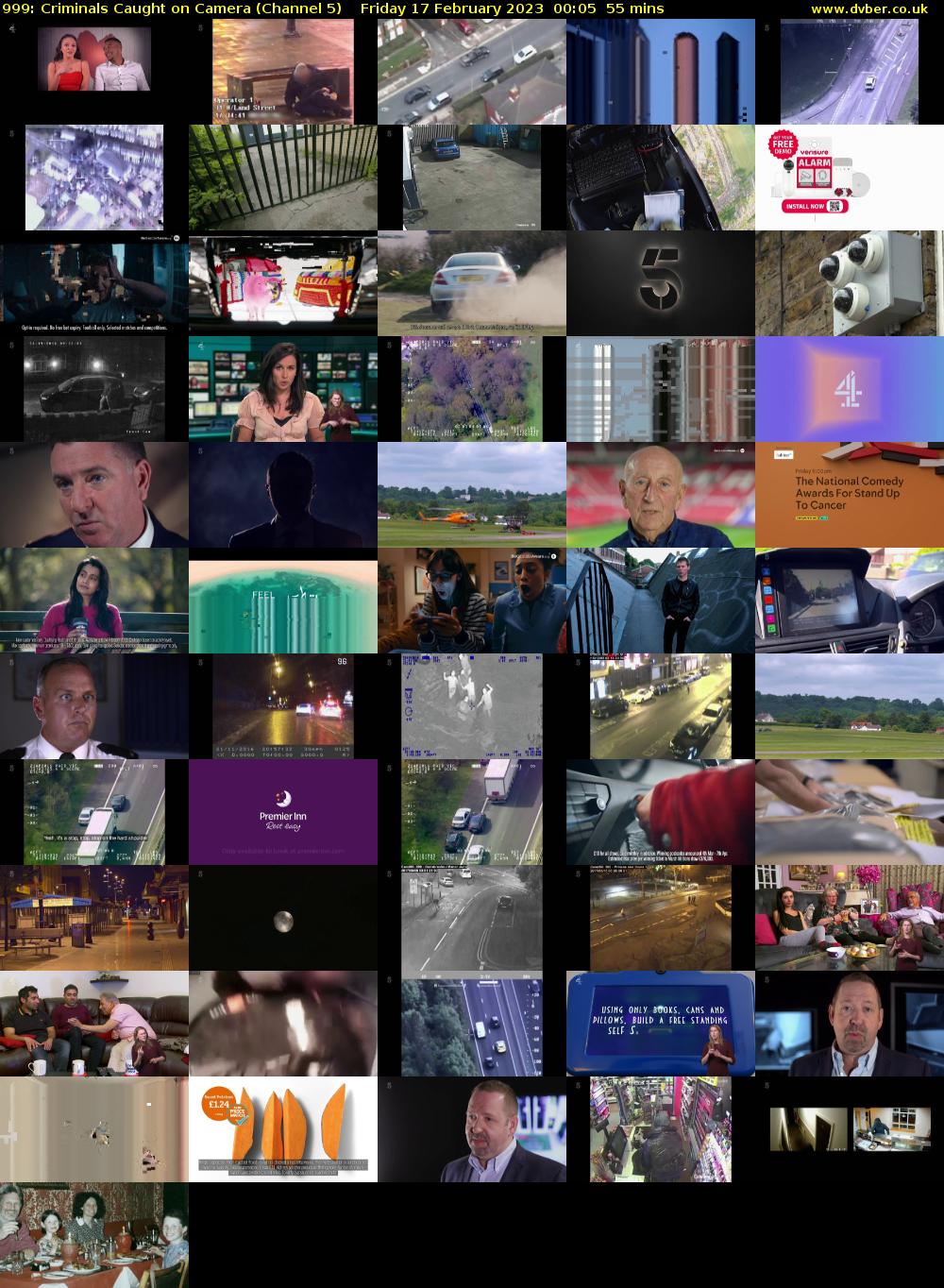 999: Criminals Caught on Camera (Channel 5) Friday 17 February 2023 00:05 - 01:00