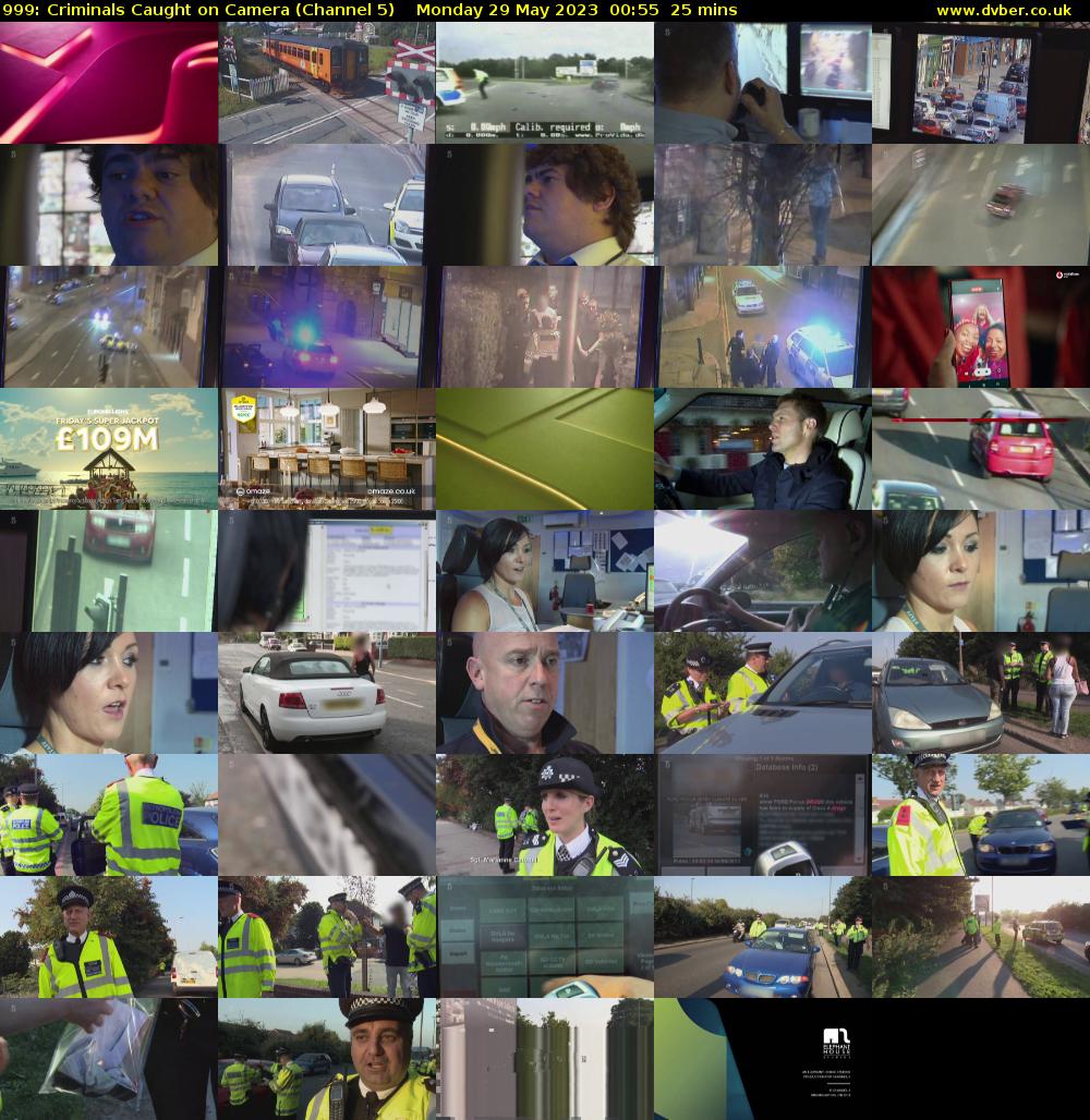 999: Criminals Caught on Camera (Channel 5) Monday 29 May 2023 00:55 - 01:20