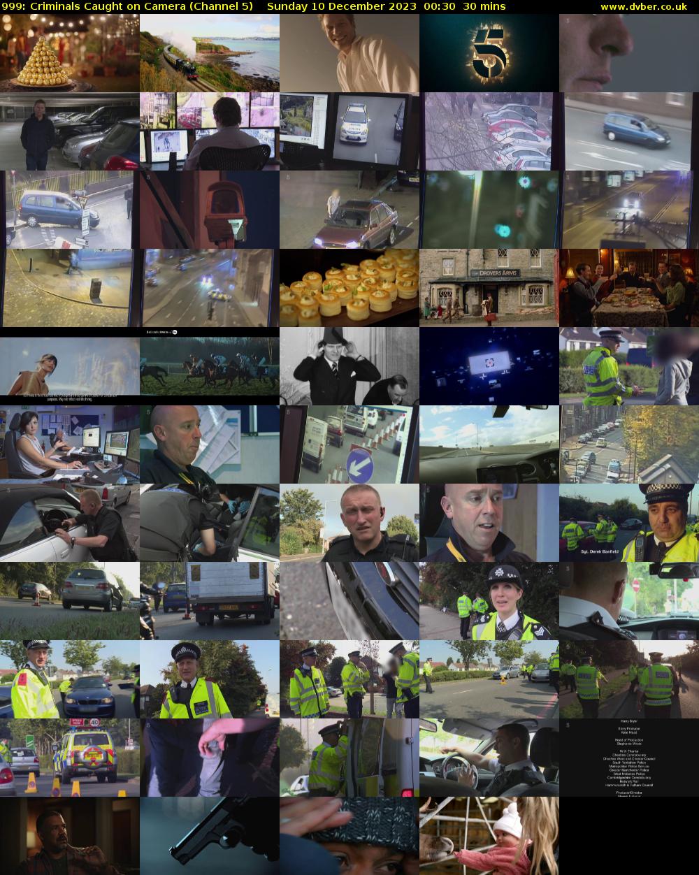 999: Criminals Caught on Camera (Channel 5) Sunday 10 December 2023 00:30 - 01:00