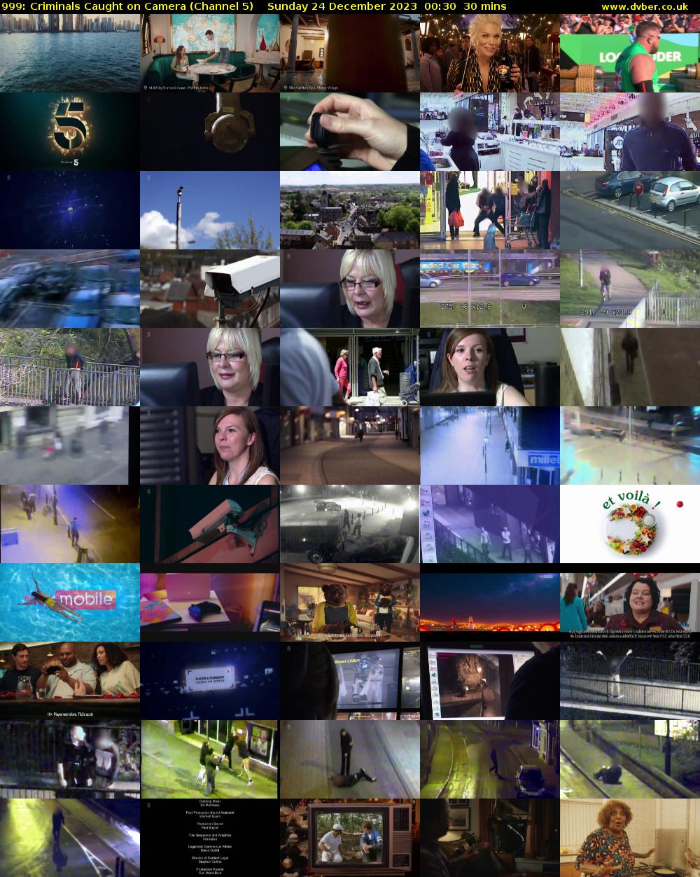 999: Criminals Caught on Camera (Channel 5) Sunday 24 December 2023 00:30 - 01:00
